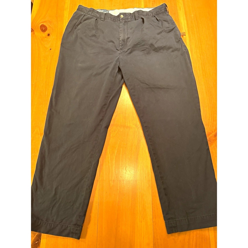 Polo Ralph Lauren Men's 36x30 Black Stretch Chino Pants Classic Fit Cotton
